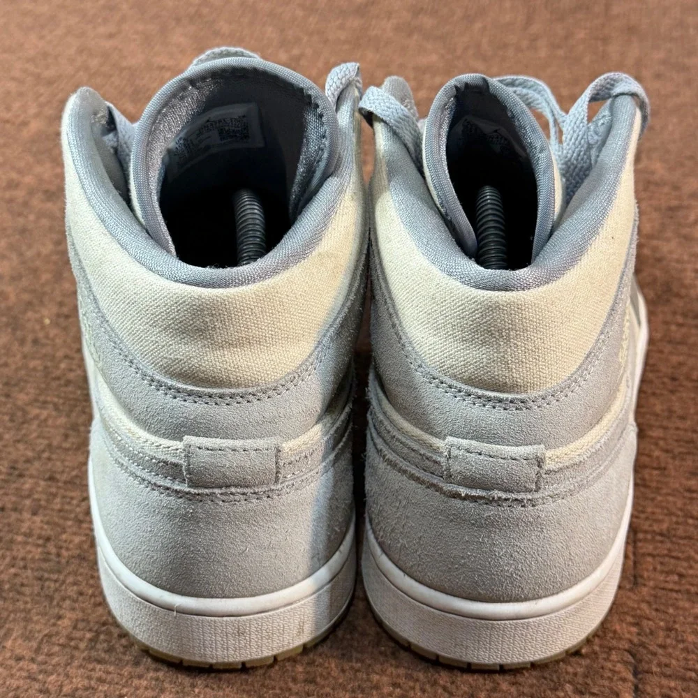 A- Air Jordan 1 Mid SE Coconut Milk Particle Grey DN4281-100 Mens Sneakers 10.5
